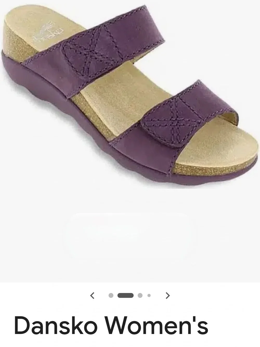 Dansko Purple Dual-Strap Wedge Sandal